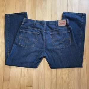 LEVI'S 559 Men's Relaxed Straight 100% Cotton Denim Dark Blue Jeans Size 38x32